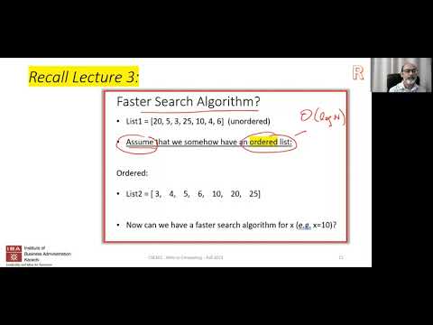 IBA: Intro to Computing - F21 - Lecture 14 - Complexity comparisons of Linked Lists and Arrays