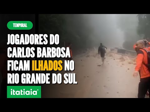 DELEGAÇÃO DO TIME DE FUTSAL DE CARLOS BARBOSA FICOU ILHADA COM AS FORTES CHUVAS NO RIO GRANDE DO SUL