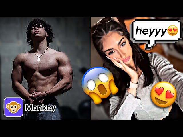 BODYBUILDER FLEXES TO GET GIRLS ON MONKEY