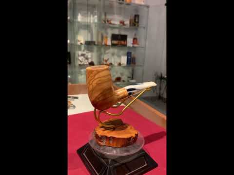 Pipa Paronelli in olivastro chubby chimney fatta a mano - www.paronellipipe.com