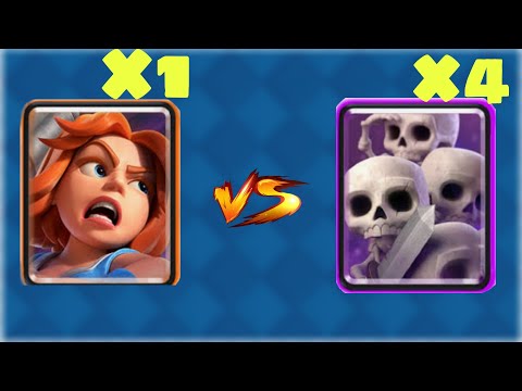 ×4 Skeleton Army Beat Valkyrie?