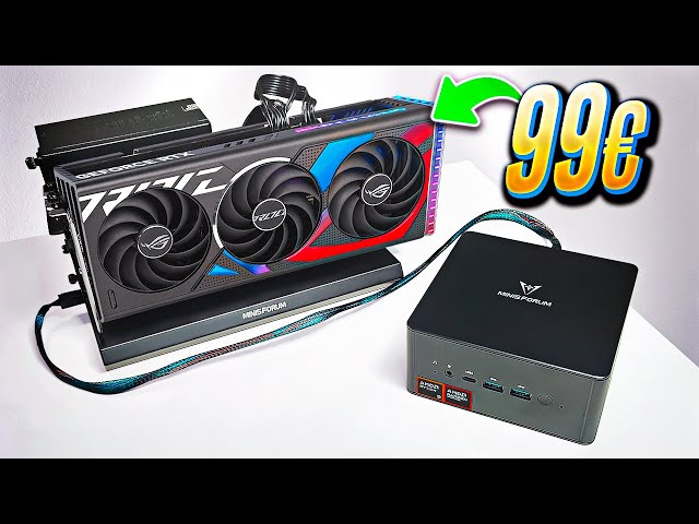 Vídeo relacionado con MINISFORUM Base para Tarjeta gráfica Externa DEG1, OCUlink, PCIEx16 (PCIE4.0x4), botón de Encendido Forzado, Compatible con alimentación ATX/SFX