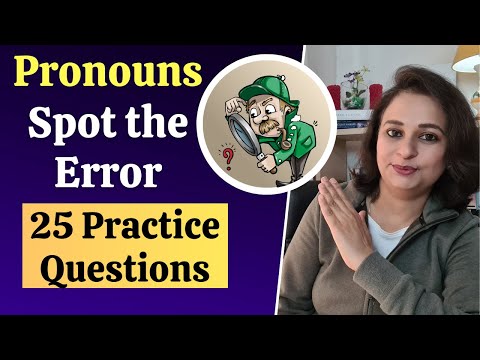 Spot the Error - For Placement Tests, Jobs & Exams | Pronouns | Error Detection & Correction