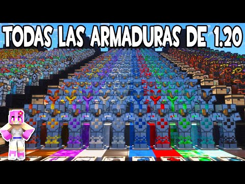 Part of a video titled ¡Descubre TODAS las armaduras personalizadas en Minecraft 1.20 ...