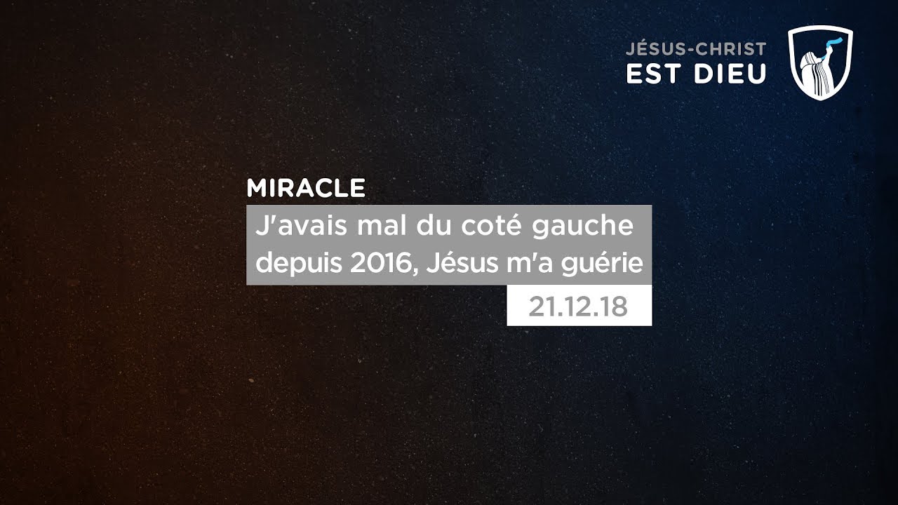 Thumbnail of video: J'avais mal du côté gauche depuis 2016, Jésus m'a guérie - Belgique