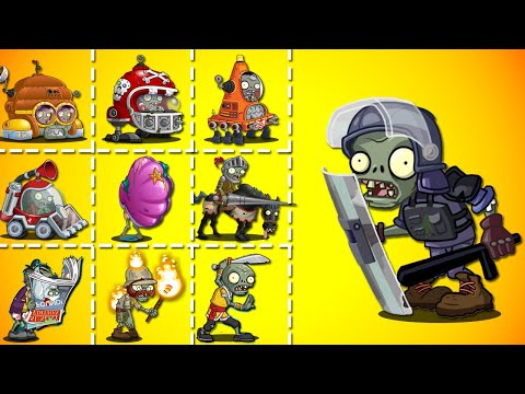 Riot Police Zombie VS All Zombies - Who Will Win? - PvZ 2 Zombie Vs Zombie