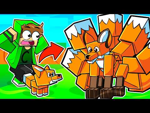 I EVOLVED from BABY FOX to ALPHA FOX in Minecraft!