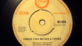 Desmond Dekker - Honor Your Mother & Father - Island Records UK 1963