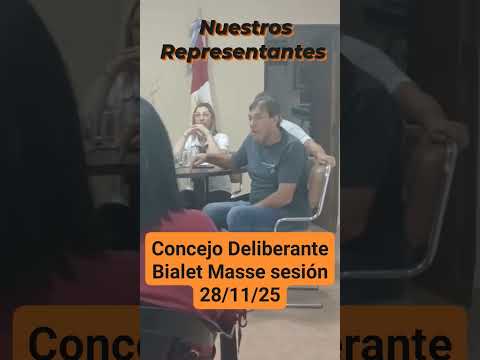 sesión concejo Deliberante Bialet Masse 28/11/25-tarifario 2026