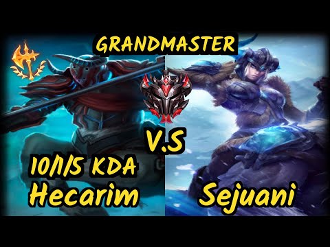 HL Cariok (HECARIM) vs SEJUANI - 10/1/5 KDA JUNGLE GAMEPLAY - BR Ranked GRANDMASTER