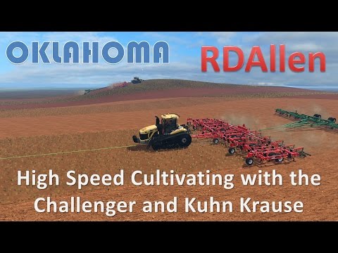 High Speed Cultivating with the Challenger and Kuhn Krause - Farming Simulator 15 Oklahoma