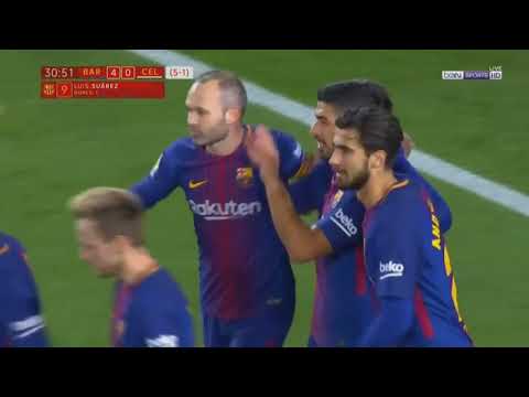 Barcelona vs Celta de Vigo 4 0 Goal Luis Suárez 11.01.2018 HD