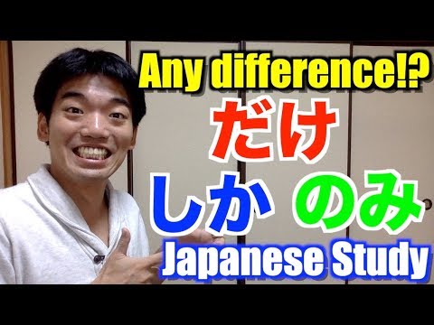 【だけVSしかVSのみ】WHAT IS THE DIFFERENCE !?