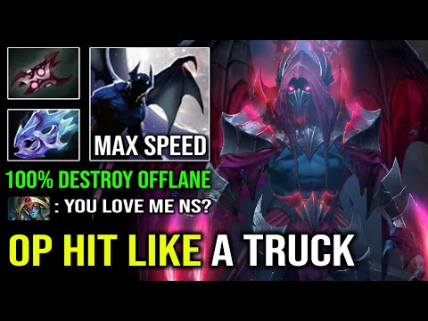 MOST OP HERO 100% Max Speed Nightstalker Crazy Hit Like a Truck with IO Combo Dota 2