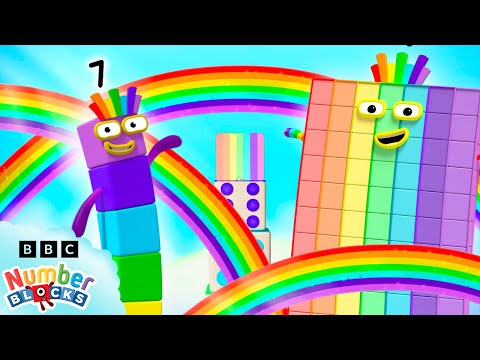 π Colourful Rainbow Maths Adventure | 123 β Learn to Count with Fun! | Numberblocks - Kingdom Kids Zone, Little Learners - Numberblocks