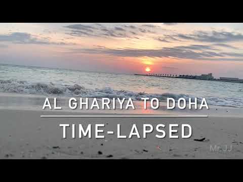 Al Ghariya Beach to Doha | Time-Lapse | Qatar Highway