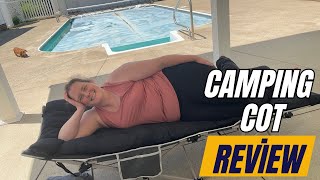 ZENPETIO Oversized XXL Camping Cot Review 🏕️ - Heavy Duty Cot with Mattress & Pillow