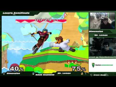 Mass Madness 23 SSBM - Dimension (Marth) vs. Mr. Lemon (Dr. Mario) - Melee LSF