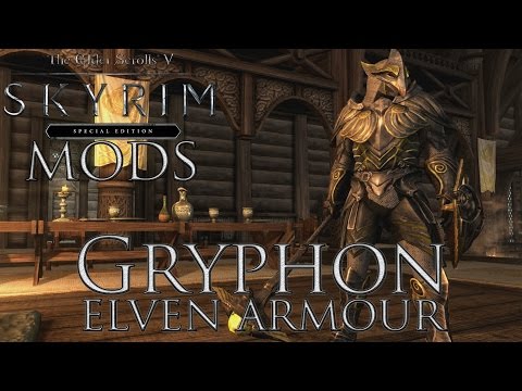 Skyrim Special Edition Mod Showcase - Gryphon Elven Armour!
