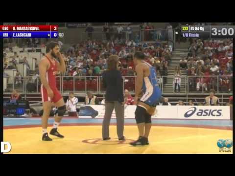 Ehsan Lashgari (IRI) vs Dato Marsagishvili (GEO) 84kg 1/8 Final - 2013 World Wrestling Championships
