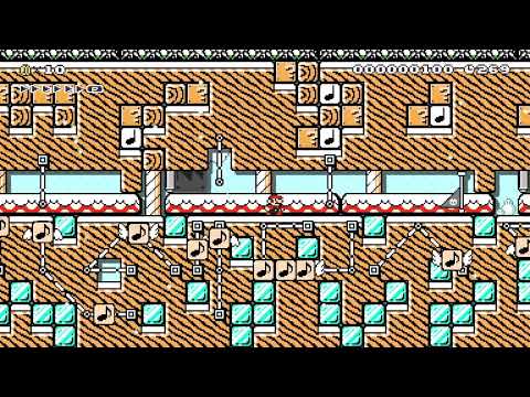 3-1 Musical winter ♪ by 37Klemon√ 🍄 Super Mario Maker 2 ✹Switch✹ #bnw