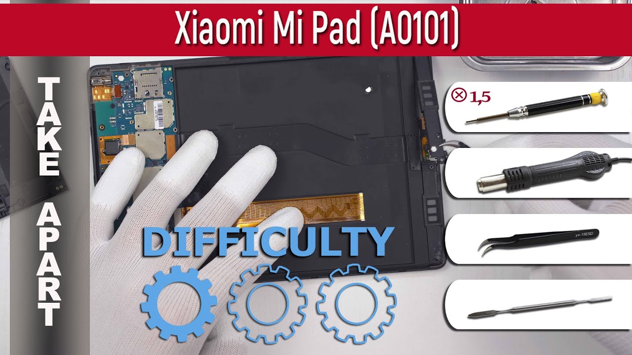 How to disassemble 📱 Xiaomi Mi Pad (A0101) Take apart Tutorial