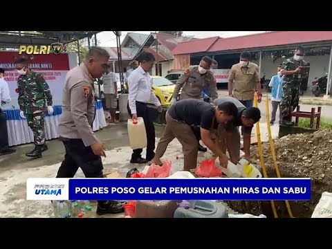 POLRES POSO GELAR PEMUSNAHAN BARBUK OPERASI PEKAT 2025