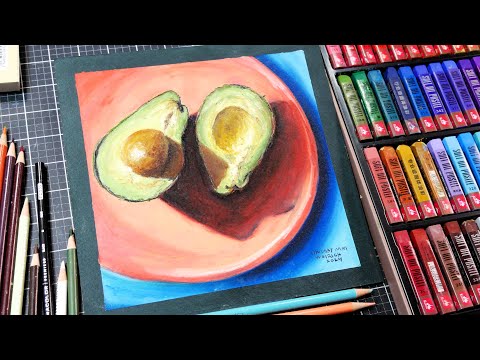 Oil Pastel Tips You Need to Know!!! Let's Paint Avocados & Learn Oil Pastel Techniques!