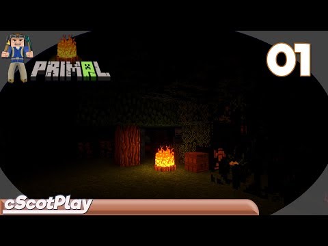 PRIMAL Minecraft w/ cScot : Ep 01 – Getting Started – Let’s Play