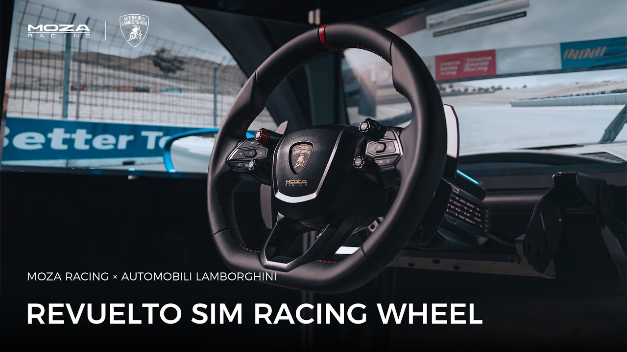 MOZA × Lamborghini Revuelto Steering Wheel