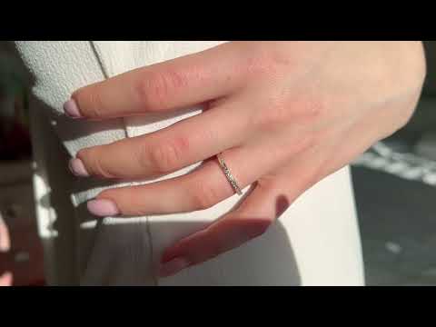 Stardust Textured Wedding Bands - 9kt White & Yellow Gold