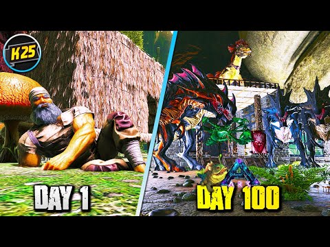 I Survived 100 Days of HARDCORE Ark Survival Evolved on ABERRATION 😜