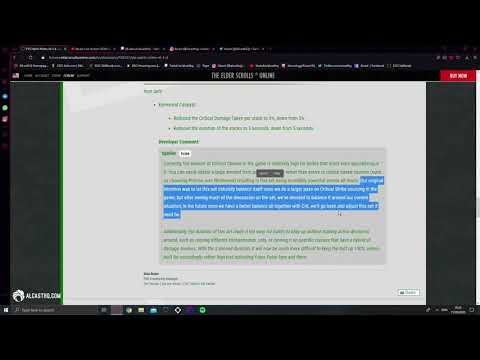 Huge Critical Nerf Incoming?!?! - Week 5 Patch Notes Review - Elder Scrolls Online ESO