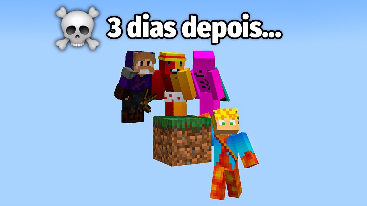 4 Pessoas sobrevivendo em APENAS 1 BLOCO - O Filme