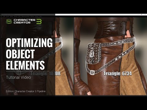 Character Creator 3 Tutorial - Optimizing Object Elements
