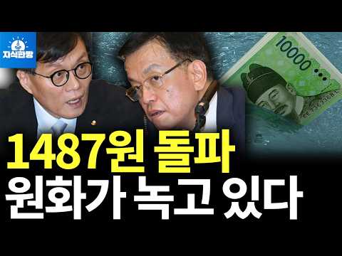 한 때 1487원 돌파, 원화 위기 어디까지 갈까?