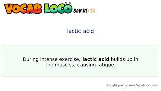 Video thumbnail for lactic acid