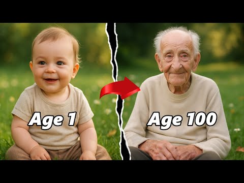 Time Lapse Evolution:  From Childhood to Old Age (1–100 Years in 2 Minutes) | AI & Evolution