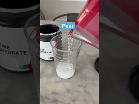 Mixing creatine before workout | easy methods #shorts #creatine #howto