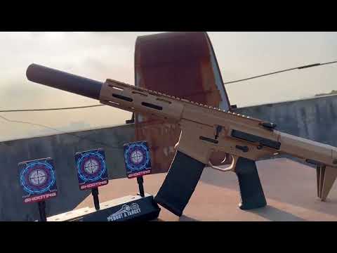 🔫 HL-015 AAC Honey Badger Gel Blaster Review and Gameplay | gel blaster  Fun! 🔫