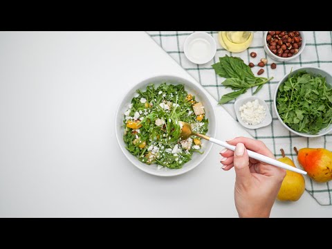 Arugula Pear &amp; Hazelnut Salad