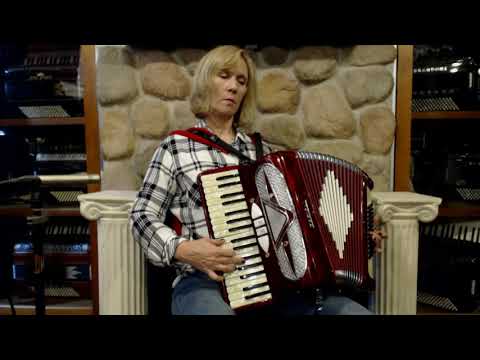 3142 - Red Parioli Piano Accordion LM 34 60 $999