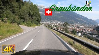 Drive through the Kanton Graubünden in Switzerland with Beautiful Mountain Scenery & Relaxing Music
