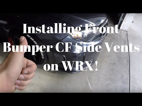 How to Install 2014 WRX Front bumper Carbon Fiber side vents