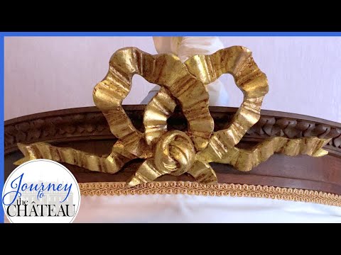 RESTORING and installing an ANTIQUE BED CROWN, part 2 - Journey to the Château de Colombe, Ep. 69