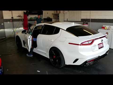 Kia Stinger with K&N intakes and Borla cat exhaust.