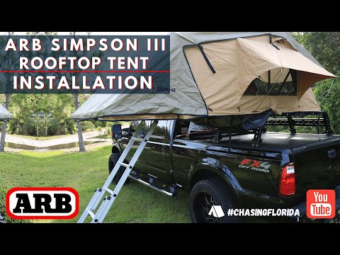 ARB Simpson III rooftop tent Install and deployment