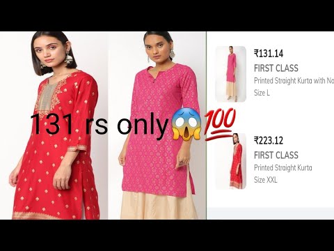 #Ajio kurtis 131 rs only 😱💯💯||review video||70% off use trends coupon