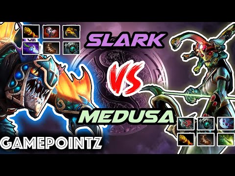 Playing Slark vs a farmed Medusa | GamePointz Dota 2  #5