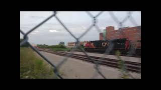 2 CN Train's At The VIA Rail Station in London ON August 23 2025